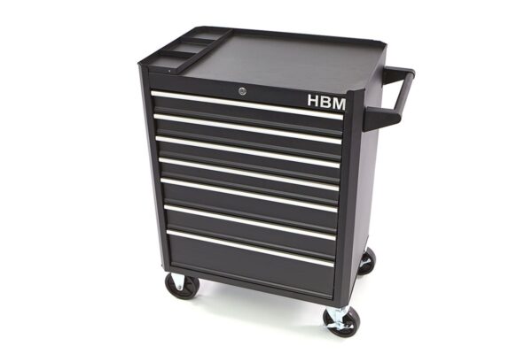 HBM Gereedschapswagen met 7 laden - 66 cm - zwart - Afbeelding 3