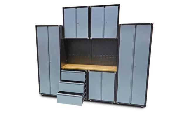 HBM premium werkplaatssysteem, 9-delig, grijs - Bild 6