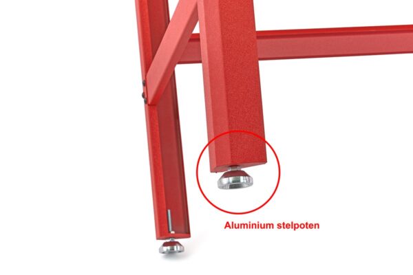 HBM 155 cm Professionele Werkbank met 5 Laden en Houten Werkblad, ROOD - Afbeelding 9