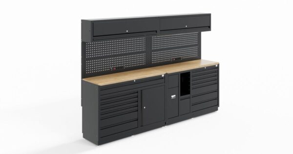 HBM modulair werkplaatssysteem 10-delig, zwart - Afbeelding 3