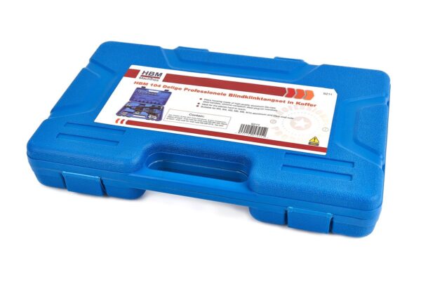 HBM 104 Delige Professionele Blindklinktangset in Koffer - Image 9