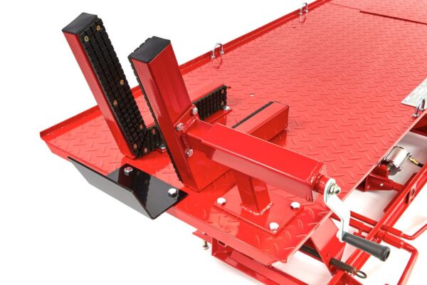 HBM 450 kg Motorheftafel Hydraulisch en Pneumatisch Met Luxe voorwielklem, Rood - Afbeelding 3