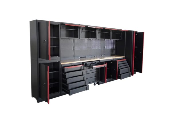 HBM expert modulair werkplaatssysteem, 17-delig, zwart rood - Afbeelding 8