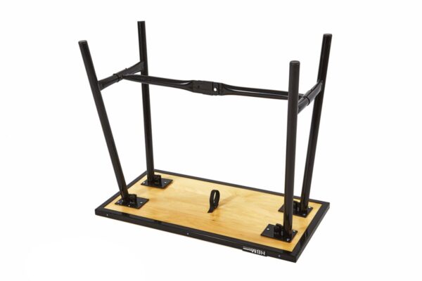 HBM 100 cm Zware Kwaliteit Opvouwbare Werkbank met Houten Blad ZWART - Afbeelding 2