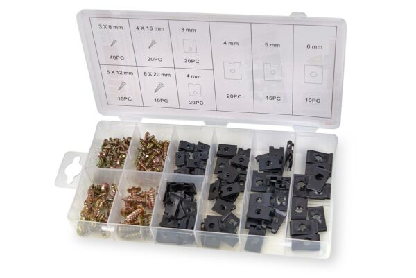 HBM 170 Delig Schroeven en Bolt Clips, Clips met Schroefdraad assortiment