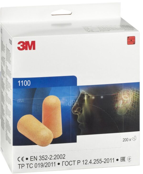 3M Oordoppen, 37 dB, zonder koord, 200 paar/doos, 1100 - Afbeelding 5