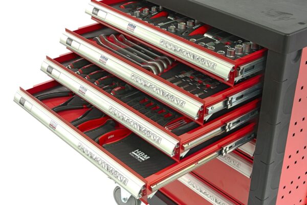 HBM Premium Gevulde gereedschapswagen - 154 Delig - Afbeelding 7
