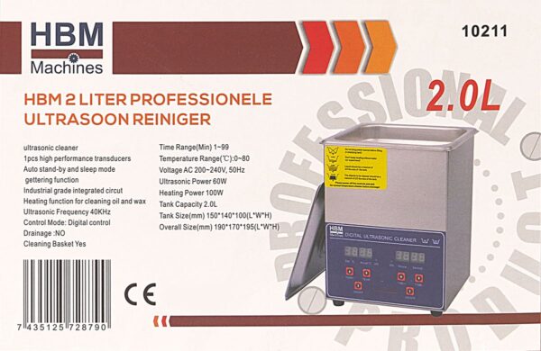 HBM Ultrasoon Reinigers - Afbeelding 8