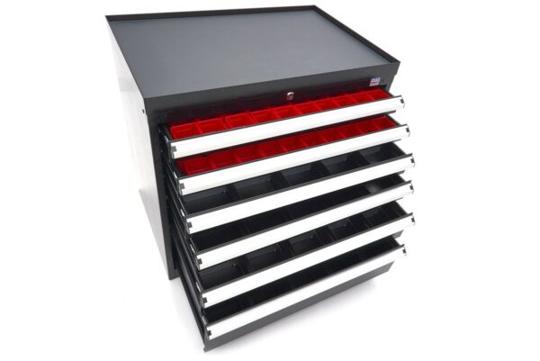 HBM 6 Laden Profi Gereedschapskast 88 x 58 x 80 cm zwart - Afbeelding 6