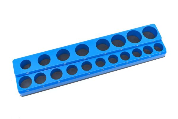 HBM magnetische doppenhouder voor 19 stuks 1/2 inch metrisch, blauw - Afbeelding 3