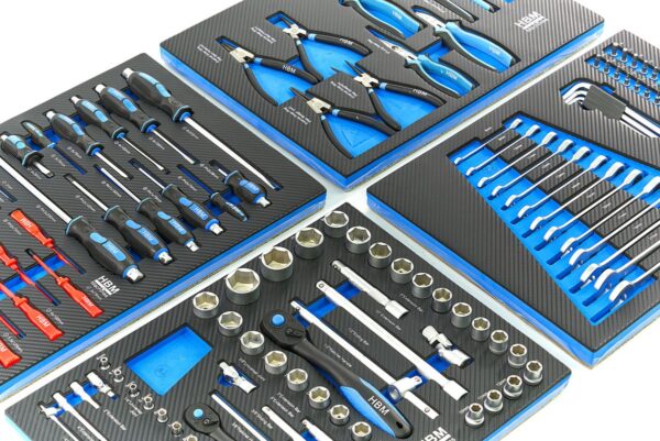 HBM 154 Dlg Premium Gereedschapsvulling voor Gereedschapswagen - BLAUW - Afbeelding 3