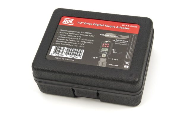 AOK Professionele Digitale Momentmeter van 20 tot 200 NM met 1/2 inch Opname - Afbeelding 12