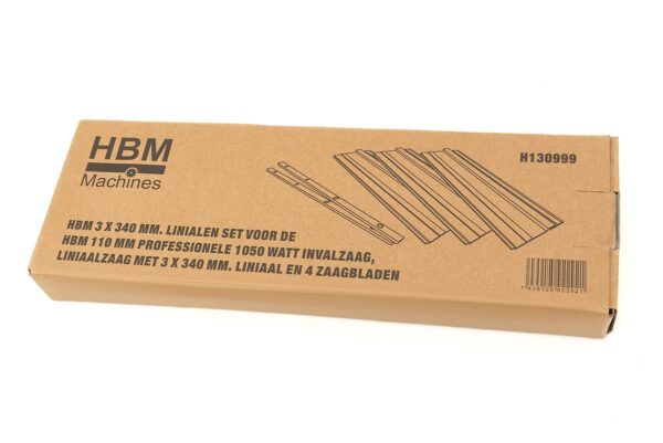 HBM 3 x 330 mm. Linialen Set Voor de HBM 115 mm Professionele 1050 Watt Invalzaag, Liniaalzaag met 3 x 330 mm. Liniaal en 4 Zaagbladen - Afbeelding 6