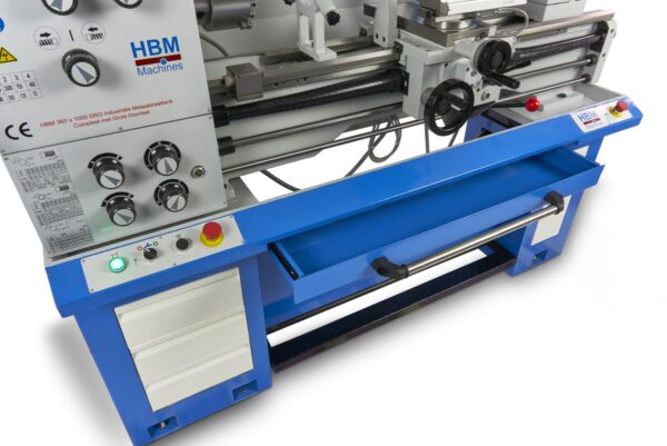 HBM 360 x 1000 Industriële Metaaldraaibank Compleet met Grote Doorlaat Met 3 Assig LCD Digitaal Uitleessysteem - 400 Volt - Afbeelding 12