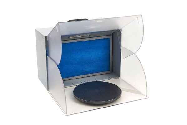 HBM Airbrush Spuitcabine met verlichting, Afzuiging, Draaiplateau - Afbeelding 2