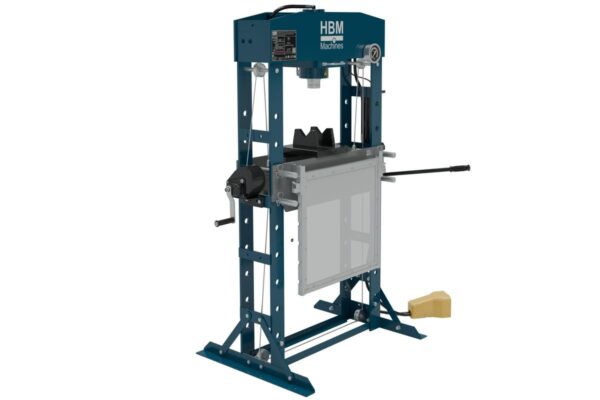 HBM 50 Ton professionele raamwerkpers, werkplaatspers, met veiligheidsrek - Afbeelding 4
