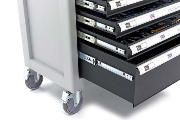 HBM Premium Gevulde Gereedschapswagen met deur - 245 Delig Inch (Engelse) Maten - Afbeelding 26