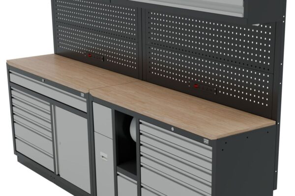HBM modulair werkplaatssysteem 10-delig, zwart, grijs - Afbeelding 5