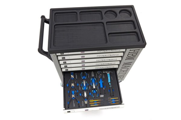 HBM Premium Gevulde Gereedschapswagen met deur - 245 Delig Inch (Engelse) Maten - Afbeelding 17