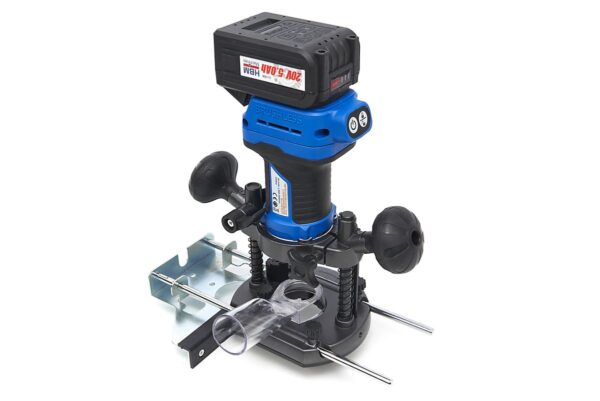 HBM Professionele 20 Volt 5,0 AH Li-ion Bovenfreesmachine en 2 Li-ion Accu's - Afbeelding 6