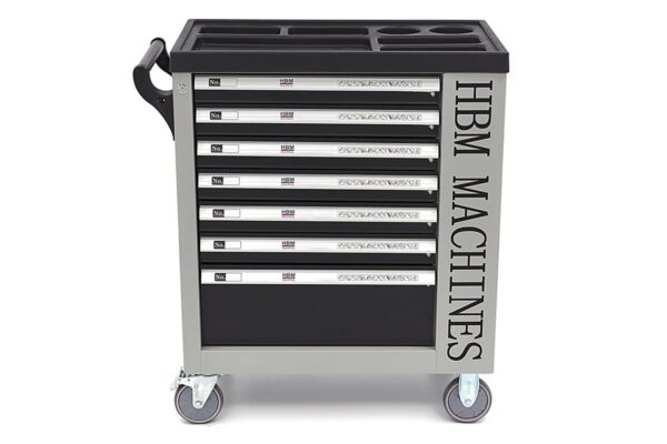 HBM Premium Gevulde Gereedschapswagen met deur - 245 Delig Inch (Engelse) Maten - Afbeelding 5